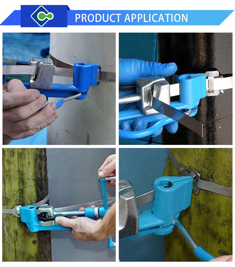 Fiber Optical Fastening Hand Guided Tool Stainless Steel Cable Strap Tensioning Tool/Steel Banding Tensioner