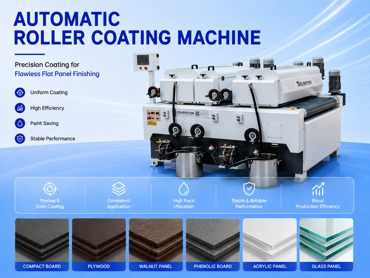 Carpentry Equipment Wood Varnish UV Roller Coater Machine Production Line On Hot Sale