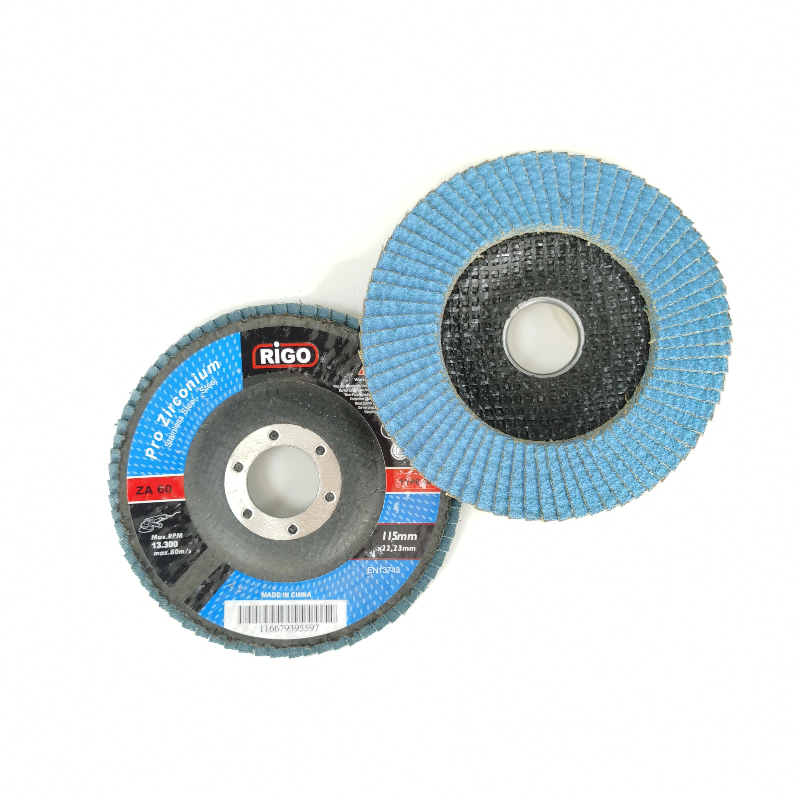 Hot Sale High Quality High Speed 4.5Inch Abrasive Disc Zirconia 80 Grit 115mm Diameter 8mm Thickness Cutting Tool