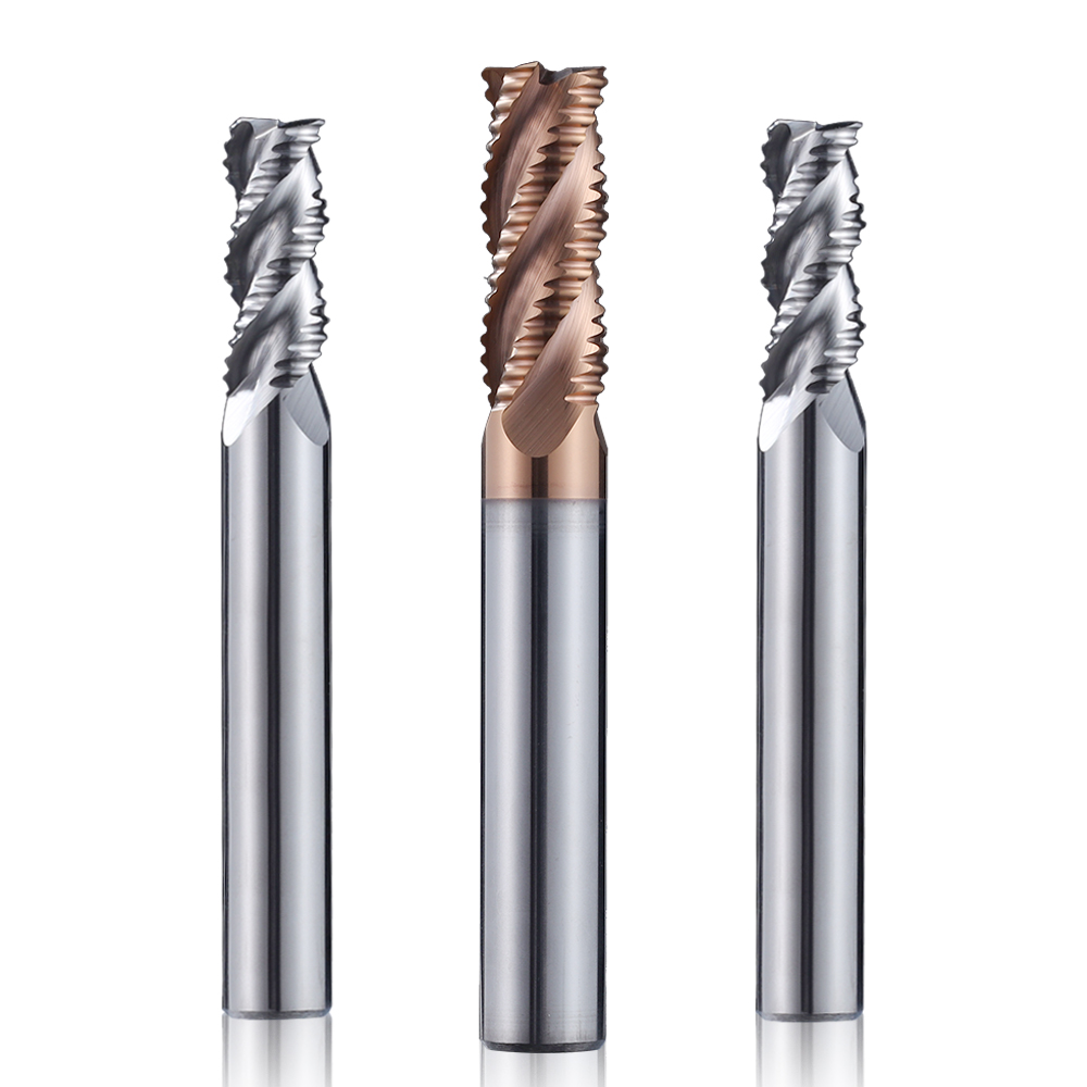 Lucas OEM Tungsten Carbide End Mill 4 Flutes HRC55 AlTin/Uncoated CNC Milling Cutter for Metalworking