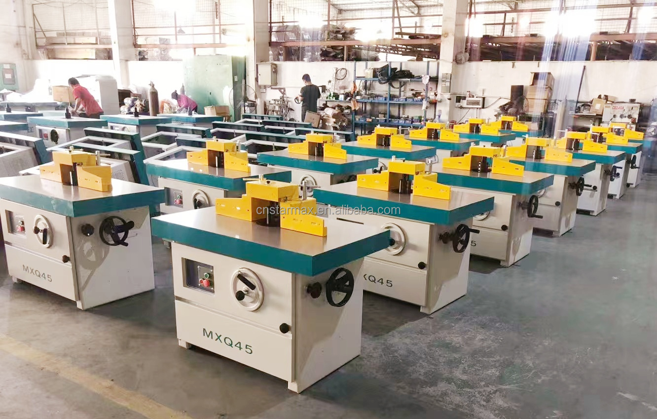 MXQ45 Adjustable Height Vertical Wood End Milling Machine 45 Degree Single Spindle Moulder Angle Motor Woodworking Machinery