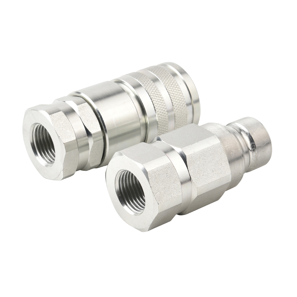 BSP1/2 NPT1/2 Flat Face Hydraulic Quick Release Coupler New Ios16028 Hydraulic Quick Couplings With 1 Year Warranty