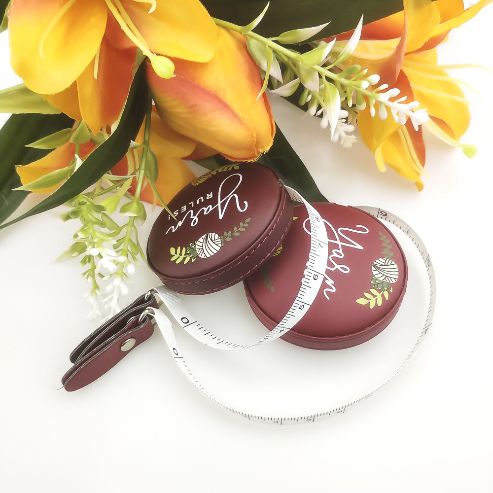 Good Seller Leather ABS Plastic PP Material Round Body Measuring Tape Inches Retractable Tape Measures