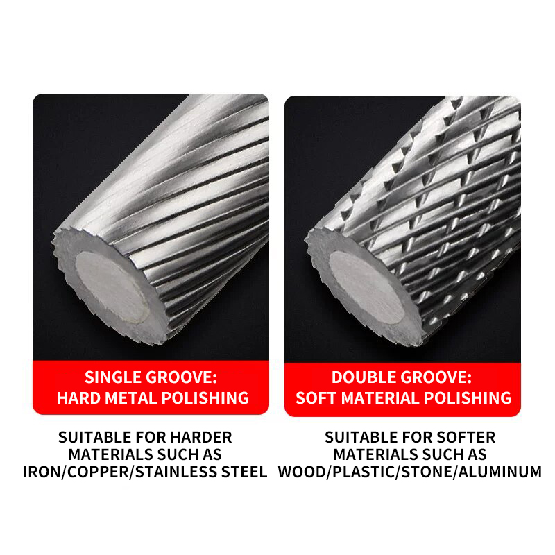 KKDAOKU Tungsten Carbide Rotary Burr Tool Single/Double Cut Wood Carving Metalworking (A/C/D/E/F Types) ODM/OEM 55HRC Zhejiang