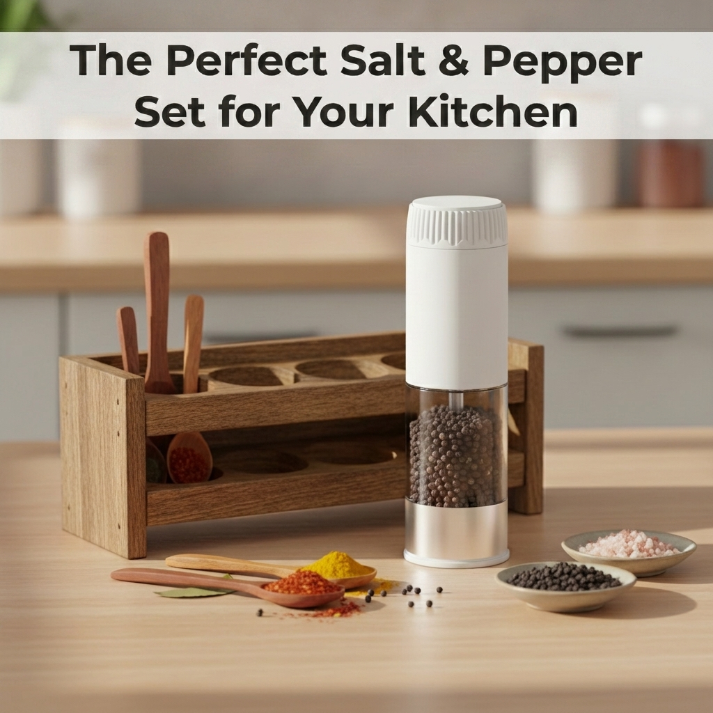Cordless Salt &amp; Pepper Grinder 100ml AAA Battery Electric One-Touch Auto Adjustable Grind Easy Operation