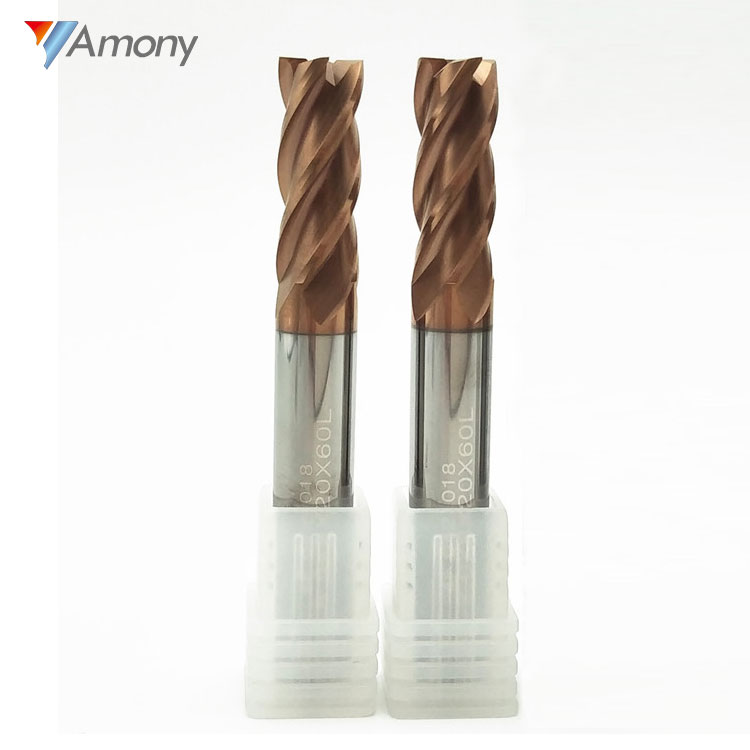 Flat Milling Cutter HRC55 Solid Carbide 4 Flutes CNC Endmill for Metalworking 6mm 8mm 12mm High Precision Tool