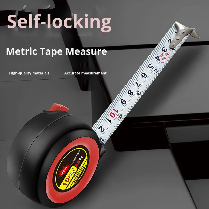 Thickened Steel Tape Measure with First Level Accuracy, Metric and Imperial Self-locking Anti Drop Tape Measure