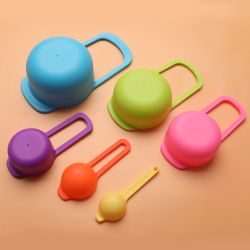 6pcs/set Kitchen Tool Baking Coffee Tea Measuring Tool Sets Colorful Plastic Measuring Spoons