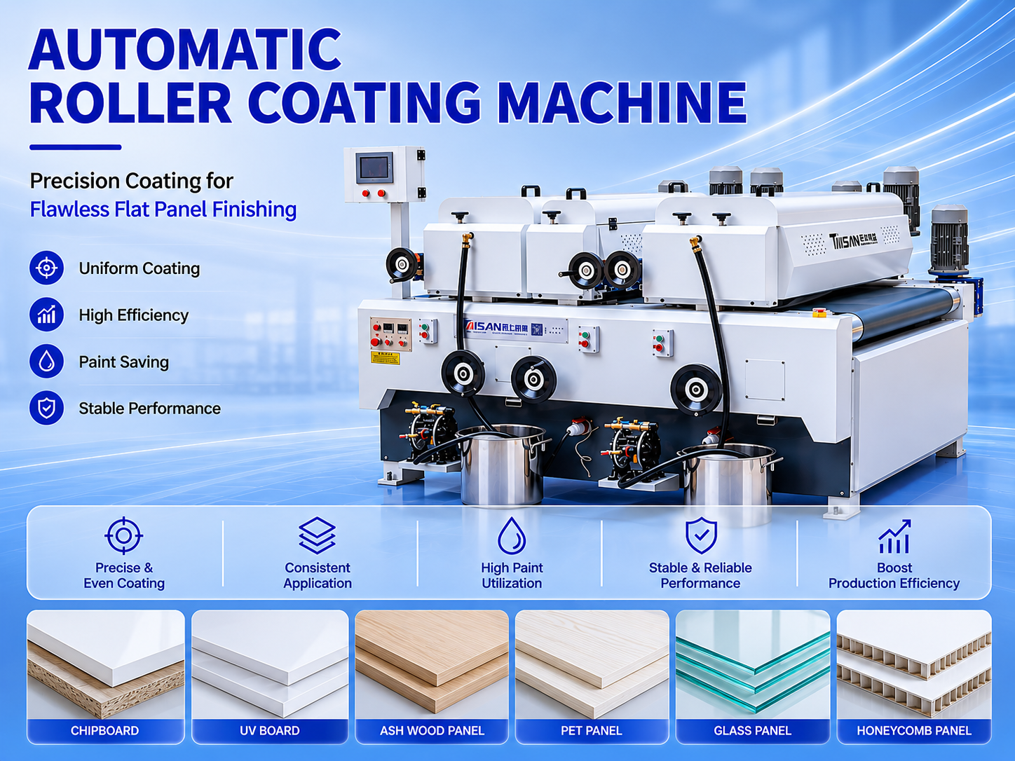Carpentry Equipment Wood Varnish UV Roller Coater Machine Production Line On Hot Sale
