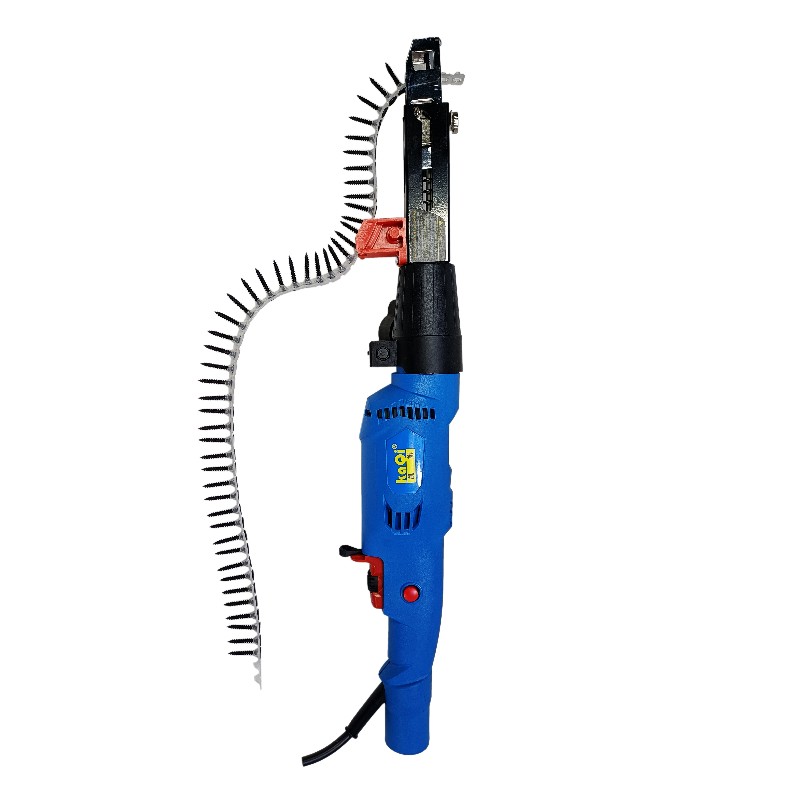 KQ-8108 Electric Chain Nail Machine Drywall Screwing Wood Screws Wet/Dry Ceiling Stapler Extension Rod Special Tools Screwdriver