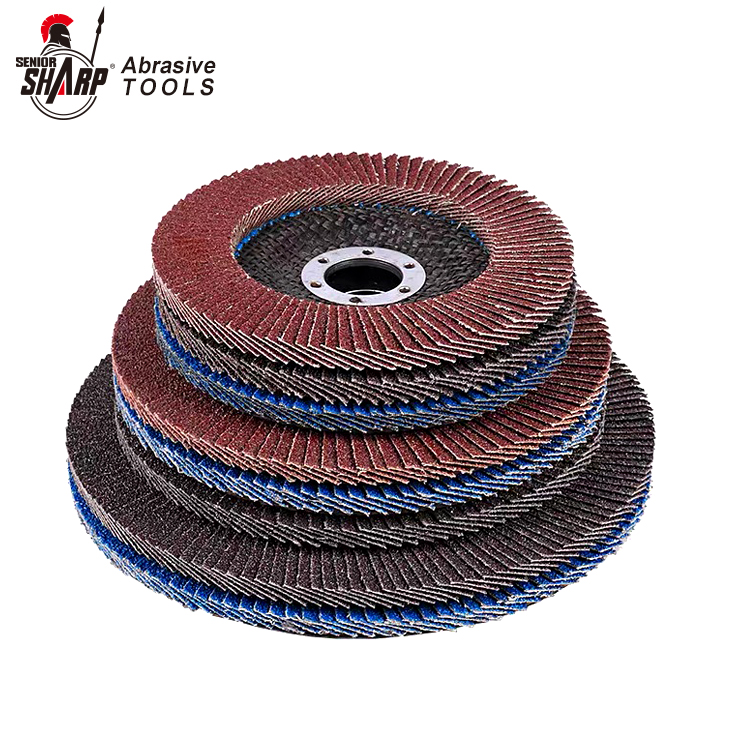 SENIORSHARP 4 1/2 Inch AO Flap Disc Lamellar Disc 115mm T27 T29 Abrasives Disco for Angle Grinder Free Sample