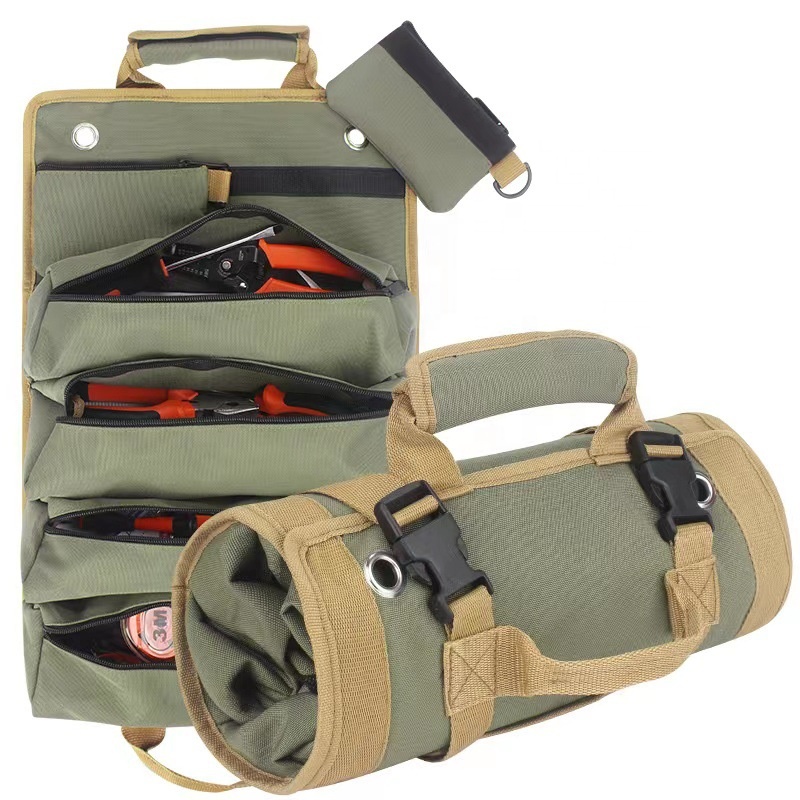 Multi-functional Storage Organizers- Small Tool Bag W/Detachable Pouches Carpentry Hardware Tool Kit Storage Bag