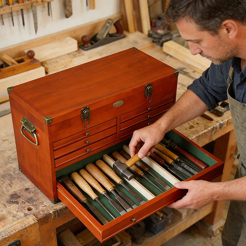New Arrival Customized Modern Wood Toolbox Storage Organizer Outdoor &amp; Home Workshop Tool Storage Box