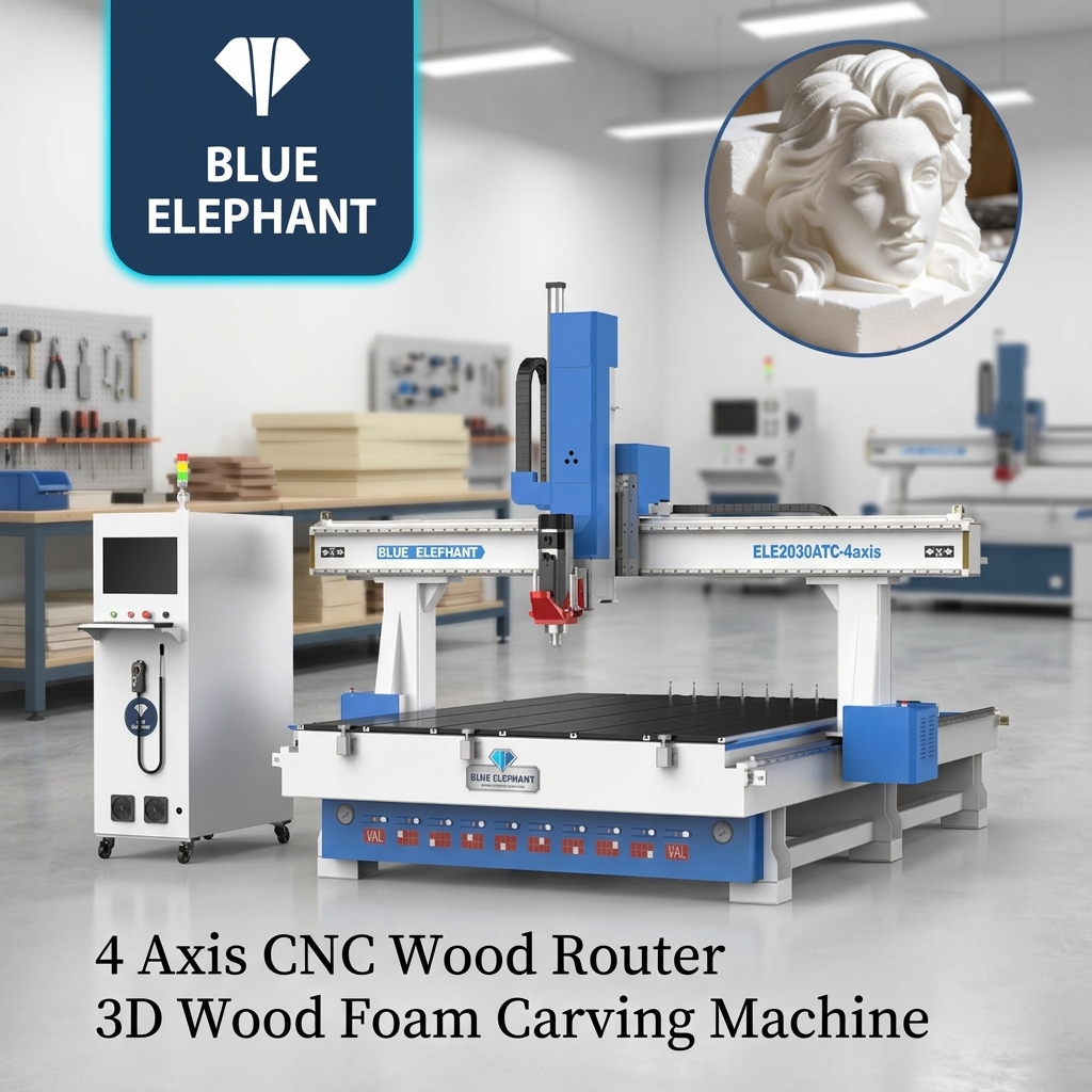 Heavy Duty 2030 4 Axis CNC Router Woodworking Machine with ATC Spindle for 3D Engraving and Cutting Wood Panel MDF Plywood