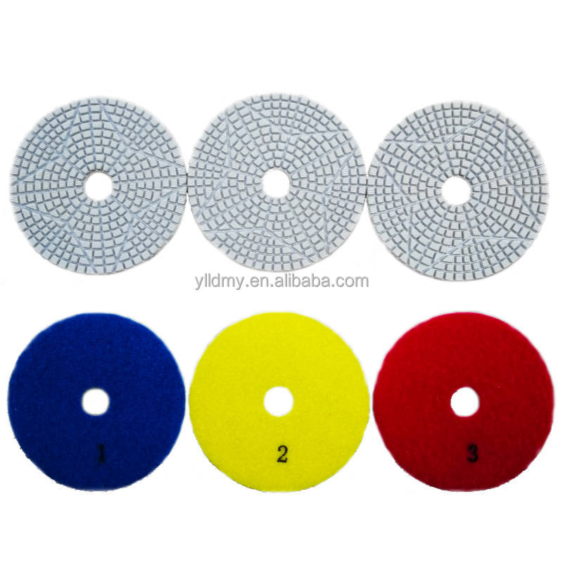 Super Premium 3 Steps Wet and Dry Polishing Pads for Marble, Granite, Quartz, and Engineered Stone