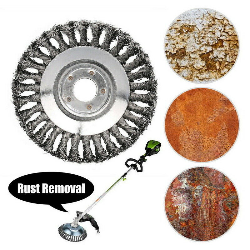 Derusting Weeding Wheel Twisted Steel Wire Brush Grass Trimmer Head Gardening