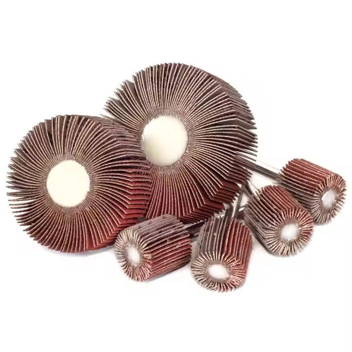 Abrasive Tools Aluminum Oxide Shaft-mounted Flap Wheel With 6mm Shank for Grinding and Polishing Ferrous Metals