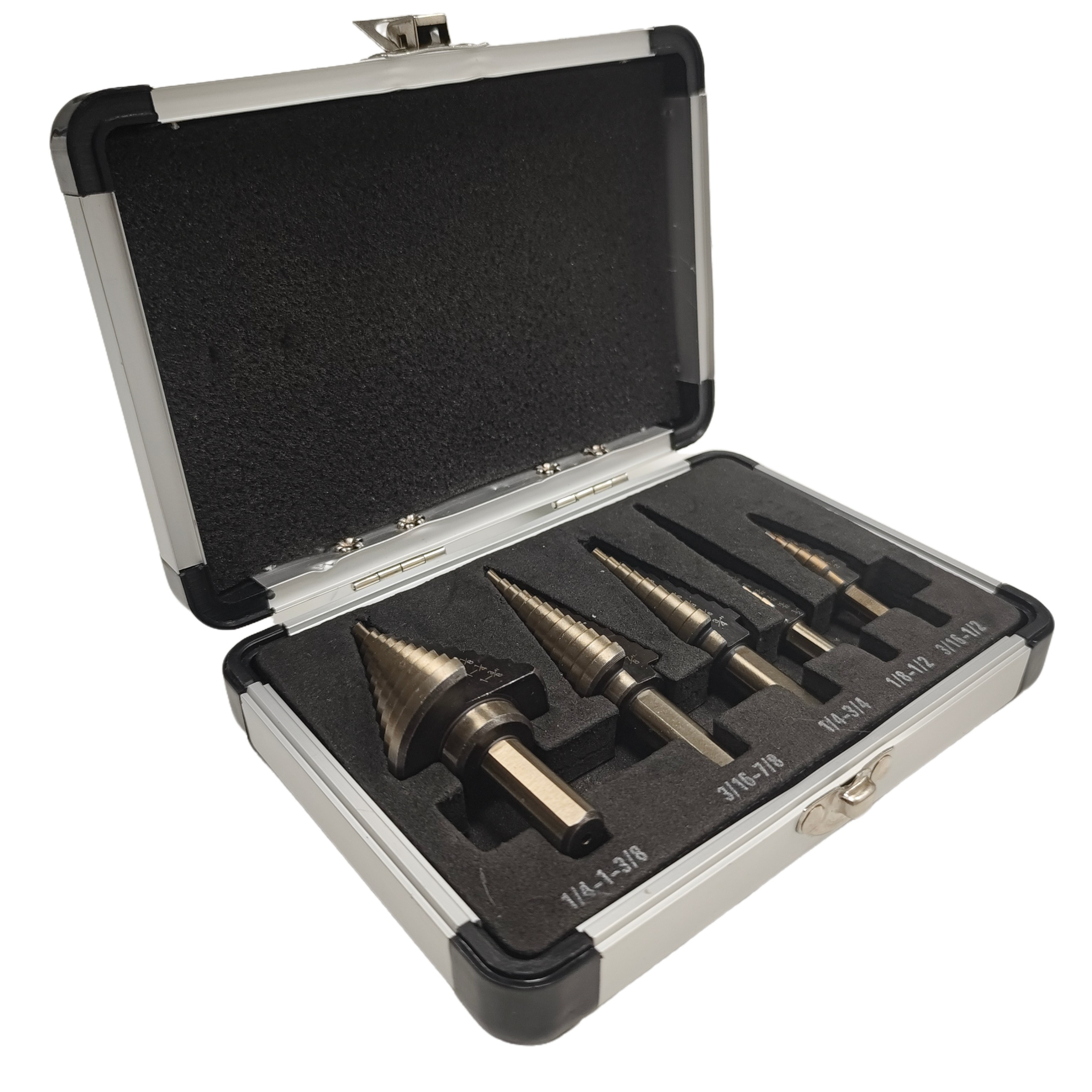 New High Performance Hex Shank High Speed Steel 5pcs HSS Step Countersink Cone Drill Bit Set for Metal Work-001