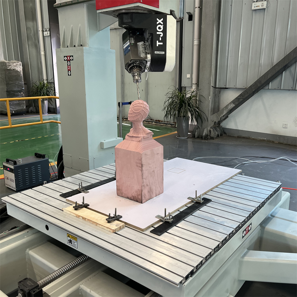Wood Mould Carving Woodworking CNC Router Machine 5 Axis Syntec Control Single Spindle Heavy Duty Frame 9kw High Rigidity