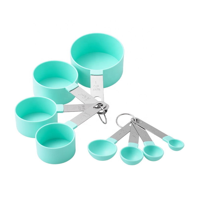 High Quality pp Material Safe Food 8 Pcs Measuring Spoon Set Measuring Tool with Scale
