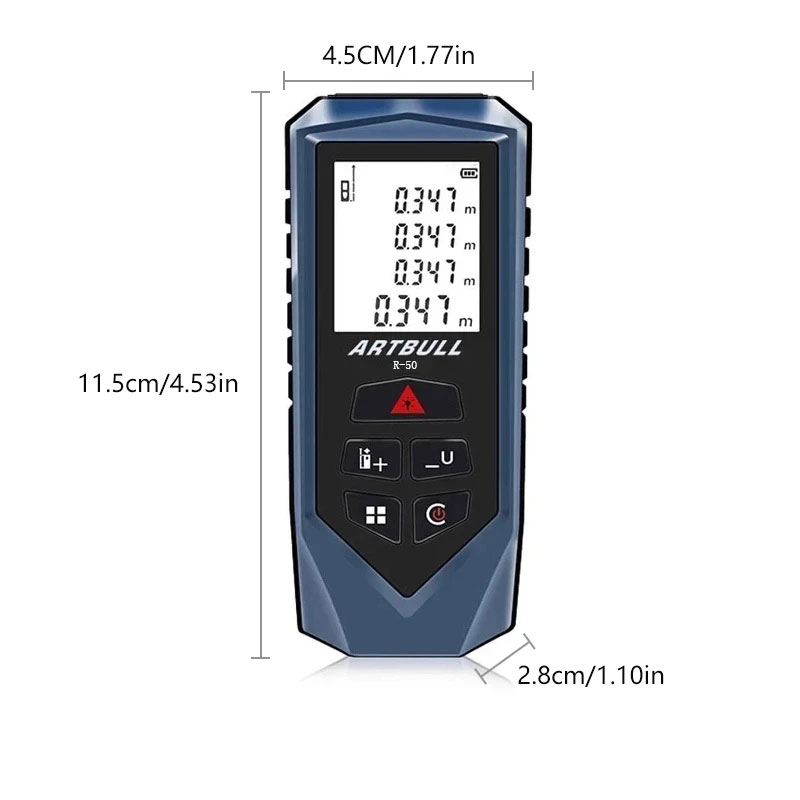 100m Laser Distance Meter Measure Tape Unit:m ,ft ,in Digital Laser Rangefinder
