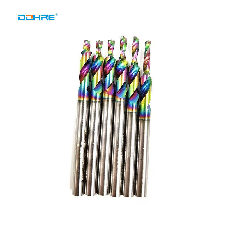 Dohre Highly Accurate Solid Carbide Drill Bit 60/90/120 Degree DLC Colorful Coating Spotting Drill Bit for Aluminum