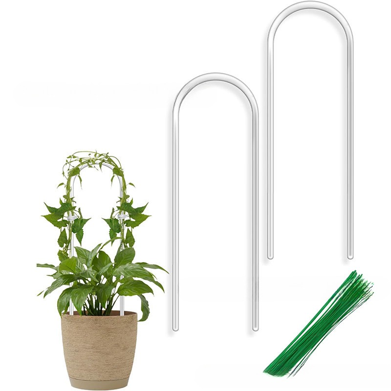 Clear Acrylic U-Shaped Plant Trellis
