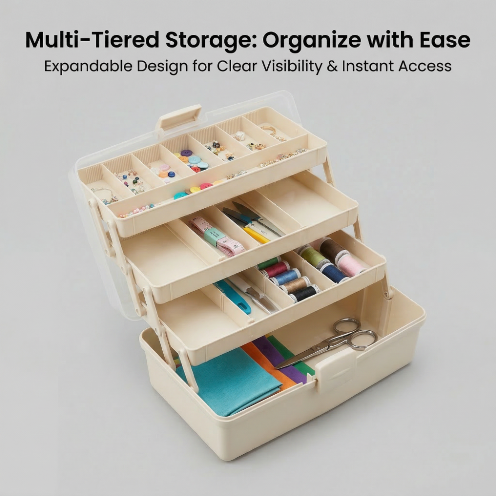 Factory Direct 100% PP Plastic Tool Box Portable Hardware Tool Storage Box China Household Tool Organizer with Dividers