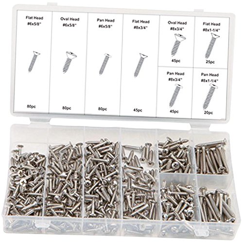 Stainless Steel Screw Set Assorted 420PC Tool Box Set Hand Operated Hardware &amp; Fasteners Assortments OEM Available