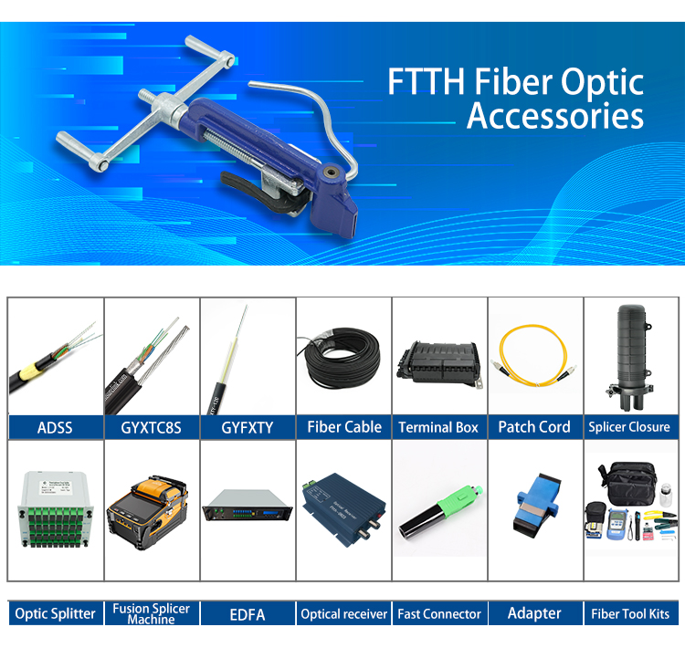 Fiber Optical Fastening Hand Guided Tool Stainless Steel Cable Strap Tensioning Tool/Steel Banding Tensioner