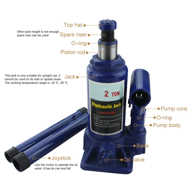 2 Ton Blue Hydraulic Jack Heavy Duty Garage Car Repair Tool with Quick Lift Pump