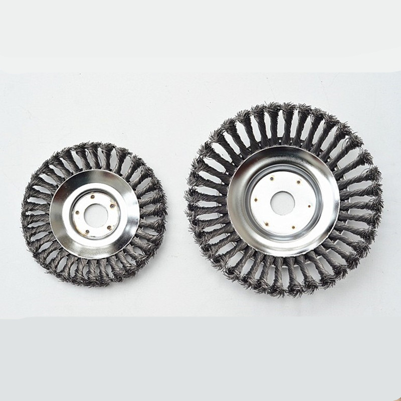 Derusting Weeding Wheel Twisted Steel Wire Brush Grass Trimmer Head Gardening