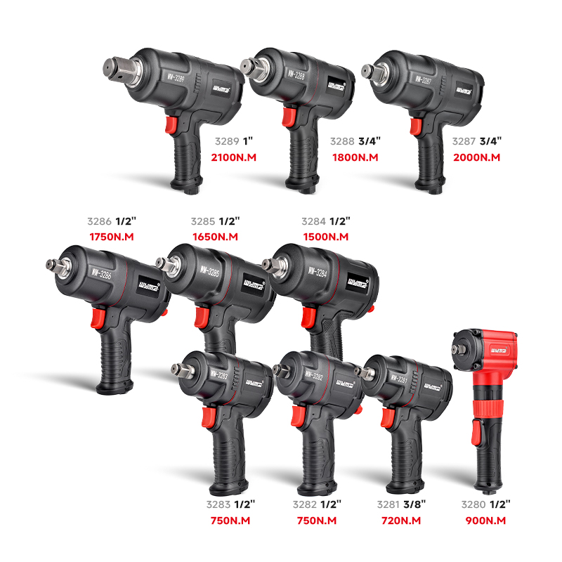WYMA Factory Direct Sales 3/8'' 1/2'' Truck Right Angle Mini High Torque Pneumatic Air Tire Tools Impact Wrench 3/4'' 1'' Inch
