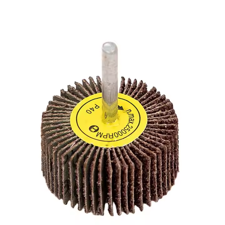 Abrasive Tools Aluminum Oxide Shaft-mounted Flap Wheel With 6mm Shank for Grinding and Polishing Ferrous Metals
