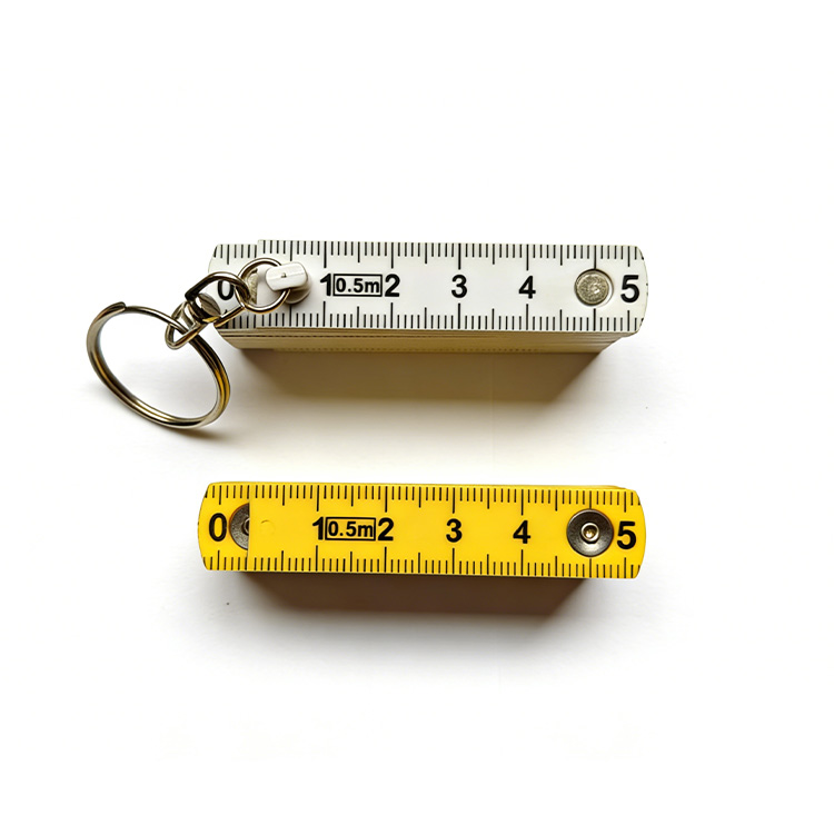 66*66*24 Measuring Tool 0.5m Metric Carbon Steel Blade Portable Folding Pocket Tape Keychain Double-Sided Graduated Anti-Cramp