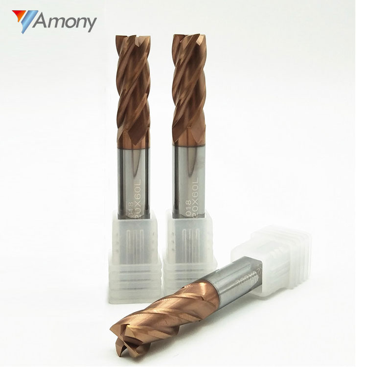 Flat Milling Cutter HRC55 Solid Carbide 4 Flutes CNC Endmill for Metalworking 6mm 8mm 12mm High Precision Tool
