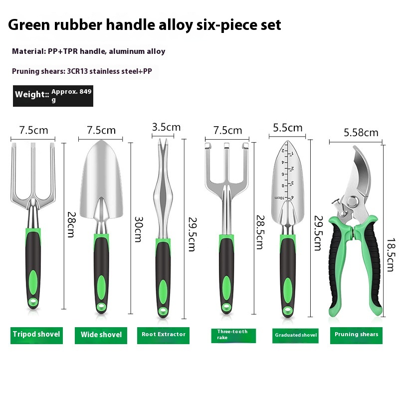 Customizable OEM Industrial Grade Aluminum Alloy Three-Tooth Sand Digging Set Garden Hand Tools for Planting Flowers Grass