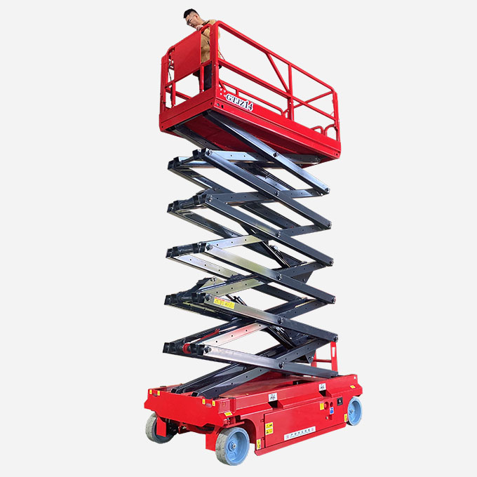 CE Certified Electric Scissor Lift Heavy Duty Hydraulic Lift With 12m Max Height For Auto Repair And Logistics