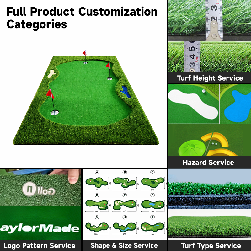 Factory Direct Golf 9 Hole Greens Artificial Putting Green Grass Outdoor Mini Golf Practice Putting Green