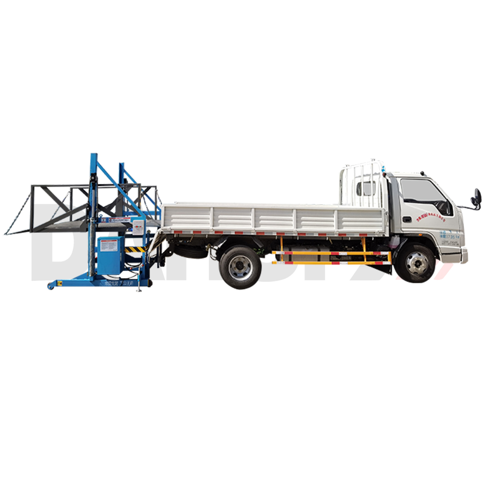 DAHUI 2T Mobile Hydraulic Lift Table 1.1m-1.7m Lift Height 1600x2000mm-2000x2000mm Customizable Indoor/Outdoor Unloading