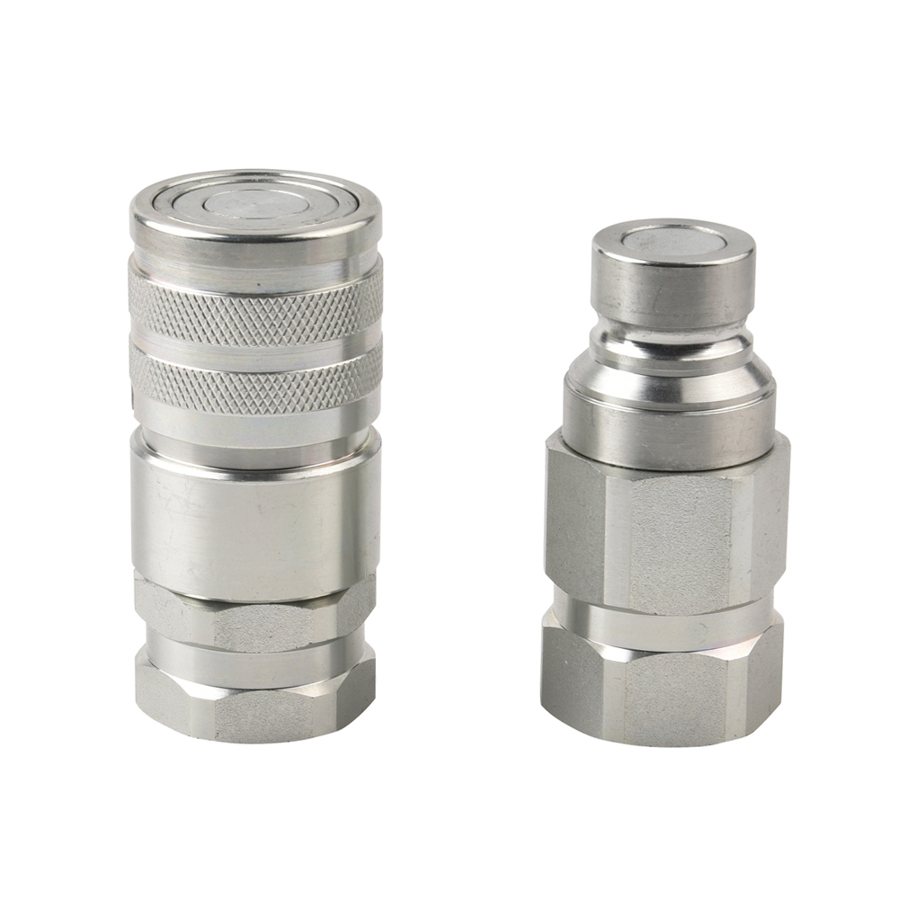 BSP1/2 NPT1/2 Flat Face Hydraulic Quick Release Coupler New Ios16028 Hydraulic Quick Couplings With 1 Year Warranty