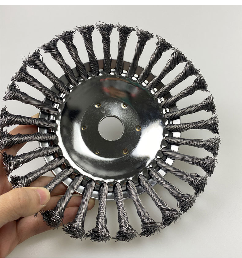 Derusting Weeding Wheel Twisted Steel Wire Brush Grass Trimmer Head Gardening