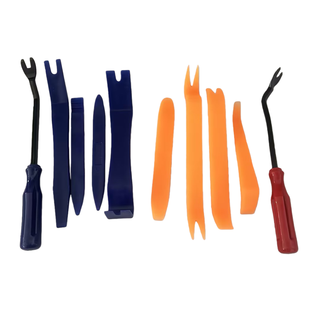 Car Door Panel Fastener Removal Tool with Rivet Clips and Pry Cover for Interior Trim and Audio Disassembly 1 Year Warranty