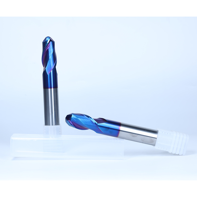 Factory Wholesale CNC Metalworking Ball Nose Stainless Steel End Mills Nano Coating HRC65-72 2-Flute OEM/ODM Customized Support
