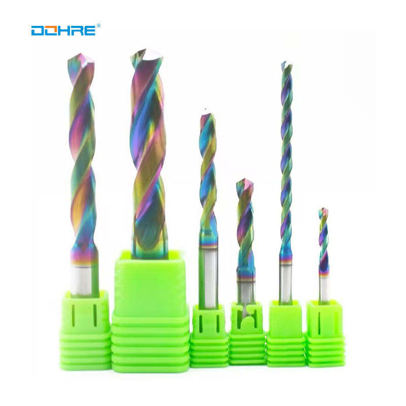 Dohre Highly Accurate Solid Carbide Drill Bit 60/90/120 Degree DLC Colorful Coating Spotting Drill Bit for Aluminum