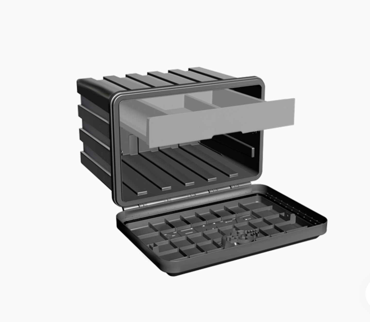 Plastic Tool Storage Box Removable Tray Tool Box OEM Customizable Toolboxes