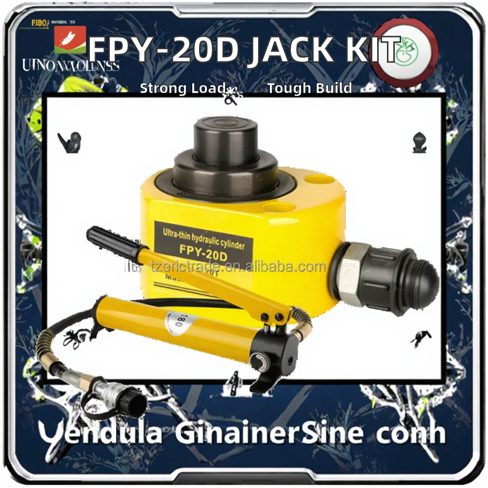 Industrial FPY-20D Mini Portable Hydraulic Cylinder Jack Kit 30mm Stroke Lifting Tools for Shipbuilding Construction Stock