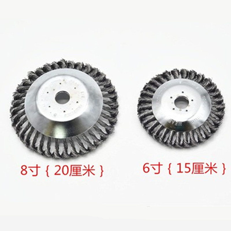 Derusting Weeding Wheel Twisted Steel Wire Brush Grass Trimmer Head Gardening