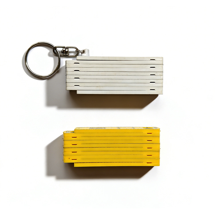 66*66*24 Measuring Tool 0.5m Metric Carbon Steel Blade Portable Folding Pocket Tape Keychain Double-Sided Graduated Anti-Cramp