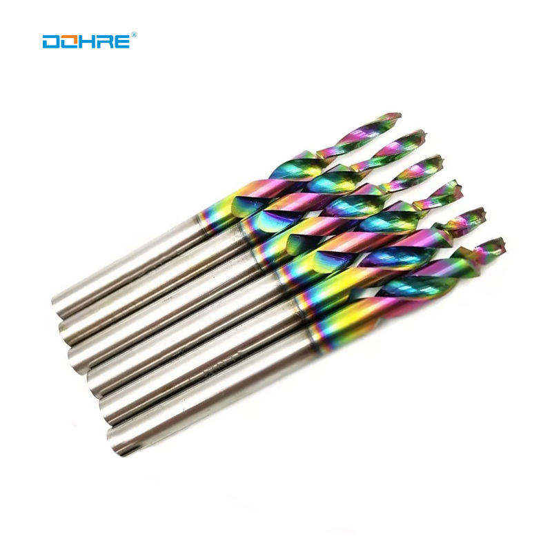Dohre Highly Accurate Solid Carbide Drill Bit 60/90/120 Degree DLC Colorful Coating Spotting Drill Bit for Aluminum